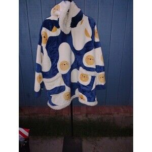 Kids Wearable Sherpa Comfy Blanket Hoodie with Pockets, Sleeves, Super Soft